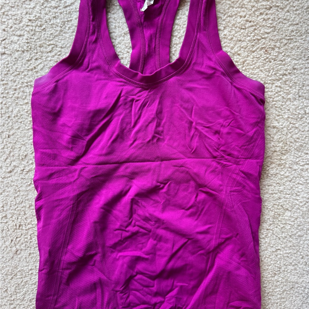 Athleta Plum Purple Racerback Tank Top Fitted